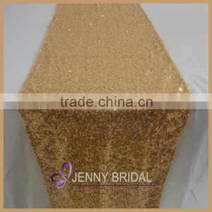 TR064#3 Wedding Party Decorative Popular Gold Sequin Table Runner Quality Choice thumbnail-2