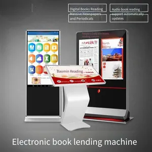 Intelligent Vertical Wall-mounted Electronic Digital Audiobook Player, Intelligent Periodical Newspaper Reader, Self-service Audio Book Borrowing and Returning Machine for Libraries, Customized Electronic Borrowing Machine, Electronic Newspaper Reader thumbnail-2