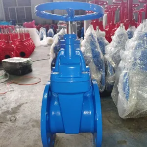 DIN DN150 Ductile Iron Cast Iron GG25 GGG50 EPDM Soft Seal Flange Gate Valve Price Sluice Valve Gate Valve thumbnail-6
