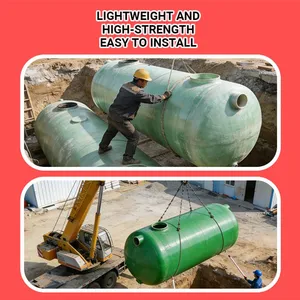 High Efficiency Purification FRP Septic Tank Factory Workshop Domestic Sewage Treatment Tank thumbnail-4