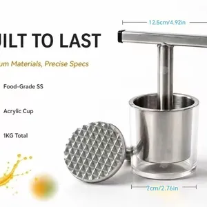 Factory‑direct Acrylic Visible Manual Presser, Stainless‑Steel Press Rod, Homemade Fruit Wine, Grape & Pomegranate Juicing Equipment thumbnail-5