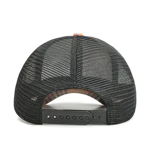 Summer Printed Logo Trucker Mesh Cap Breathable Mesh Back Sun Protection Hat thumbnail-4