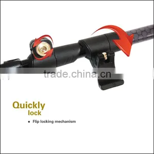 3 Sections Retractable External Quick Lock Carbon Fiber Trekking Pole Hiking Stick Supplier's Choice thumbnail-3