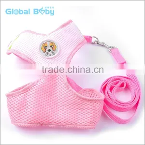Pet Products Breathable Soft Fabric Full Body Mesh Dog Harness With Leash thumbnail-4