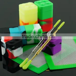 FDA Approved Food Grade Nonstick Silicone Jars Dab Wax Vaporizer Oil Container thumbnail-1