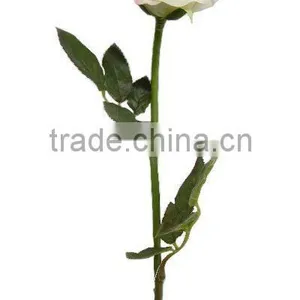 Fake Flower of 18.9" Silk Rose Stem, Single Stem Silk Flowers, Small Artificial Flowers thumbnail-1