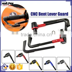 BJ-LG-003 Bent Style Universal Red 7/8" 22mm CNC Motorcycle Brake Lever Guard thumbnail-1