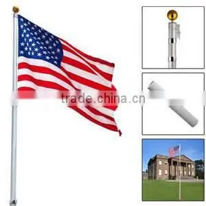 Advertising Aluminum Telescoping Country Flagpole,aluminum Flagpole thumbnail-2