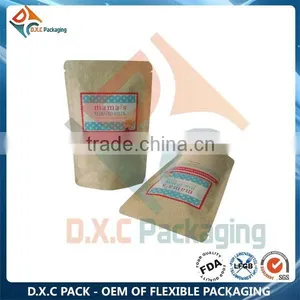 Zipper Top Kraft Paper Standing Up Food Pouch thumbnail-1