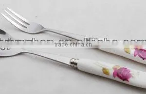 Attractive Stainless Steel Flatware Spoon of Ceramic Handle thumbnail-2