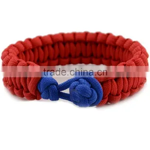 China Wholesale Manufacture High Quality 550 Paracord Survival Bracelet With Diamond Knot for Camping thumbnail-1