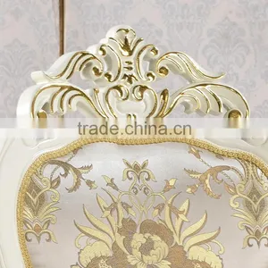 Hotel General Use Gold Gilt Armless Chair Solid Rubber Wood Gold Leaf Chair thumbnail-3