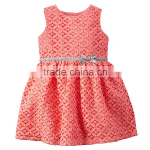 Summer Baby and Girl's Woven Cotton Sleeveless Lace Dress thumbnail-1