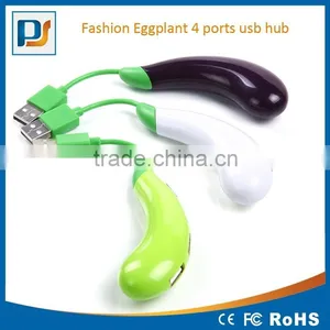 New Fashion Eggplant Fruite Shape USB HUB 4 Ports thumbnail-1