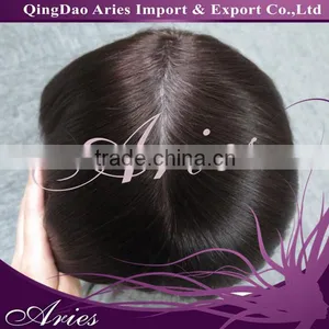 Wigs Size 10" x 8" Natural Hair Men's Toupee Black Color Swiss Lace + PU Base Hair System thumbnail-3