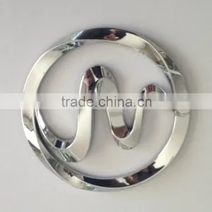 Custom Hot Sale 3D Self-adhesive Shiny Silver ABS Plasitic Chrome Car Logo,car Logo thumbnail-2