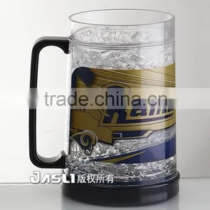Plastic Double Wall Ice Beer Mug With Gel,freezer Mug,ice Mug thumbnail-1