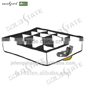 Black- White Folding Polyester Hang Storage Shoe Box thumbnail-1