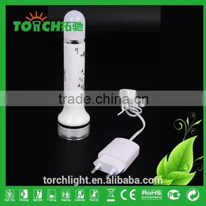 2016 New Disign Rechargeable LED Flashlight Torch Lighters With Charger Camping Light Plastic Torch Light thumbnail-3