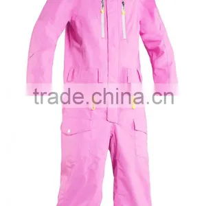 One Piece Women Snow Suits Pink thumbnail-1