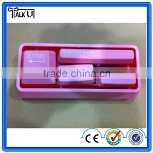 Money Saving 3 in 1 Multifuntional Keyboard Office Stationery, Useful Brush Stapler Paper Punch Office Stationery thumbnail-1