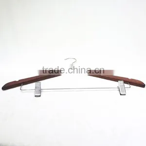 Adjustable Wood Clothing Hanger With Clips for Dress/suit thumbnail-3