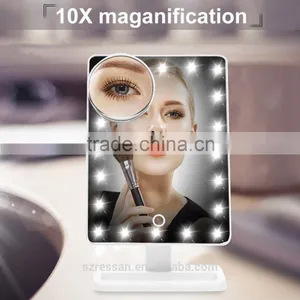 Rectangular LED Lighted Vanity Mirror With 10x Magnification Spot Mirror Magnifying Makeup Mirror,10X Magnification thumbnail-4