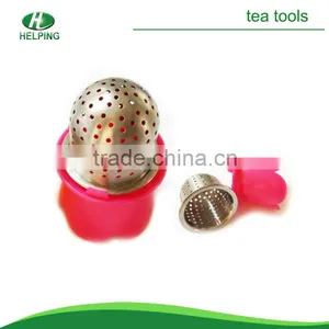 Beautful Pink Stainless Steel Plastic Tea Strainer Gift thumbnail-1