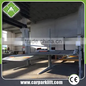 Mechanical Car Garage Double Deck Vertical 2 Level Parking Lift thumbnail-2