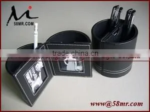 Wedding Leather Pen Holder With Photo Frame thumbnail-1