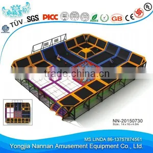 Fashion Commercial Indoor Large Trampoline Park , Cheap Trampoline For Adult and Kids for Sale Most Popular thumbnail-2