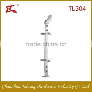 Stainless Steel Glass Balcony Railing Metal Fence Posts thumbnail-1