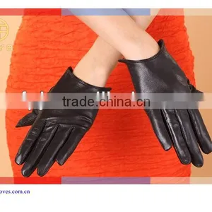 Short Leather Gloves With Sheep Skin Soft Handfeel thumbnail-1