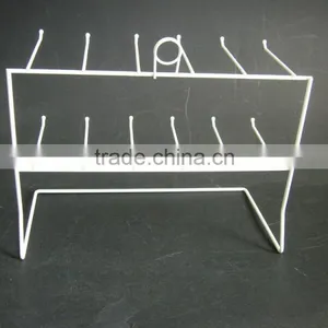 High Quality 2 Tier 12 Single Peg Hook Counter Display Rack for Small Items White NIB thumbnail-3