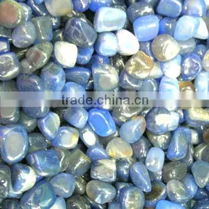 Natural Rock Small Blue Agate Tumbled Stone thumbnail-1
