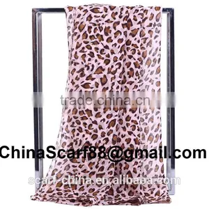 Chiffon Leopard Scarf Wholesale thumbnail-1