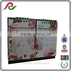 2016 Pink Floral Spiral Bound Double Flip Calendar thumbnail-1