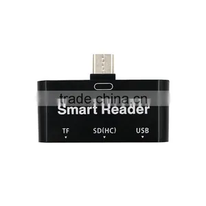 Type-C 3 in 1 Multifunction Memory Card Reader Adapter USB/TF/SD for Macbook Card Reader USB Flash Drives thumbnail-4