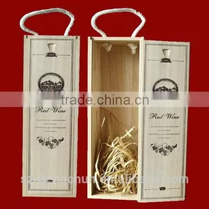 Single Bottle High-class Customized Wooden Sweet-White Wine Box thumbnail-1