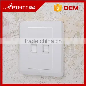 New Design Factory Sale White Double Data Wall Socket Network Type RJ45 thumbnail-1