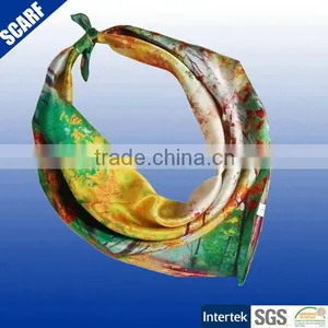 Silk Twill Fabric Cheap Price Printed Bandana Free Sample thumbnail-1