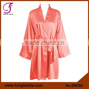 290202 New Style Short Solid Satin Robes for Party or Pomotional Gift thumbnail-2