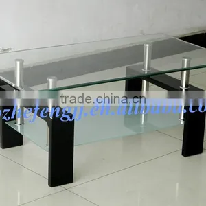 Wholesale Modern Glass Coffee Table With Mdf Legs thumbnail-3