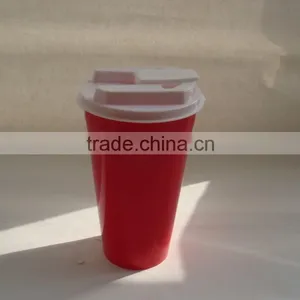 Promotional Plastic Coffee Tumbler 16oz With Silicon Lid thumbnail-1
