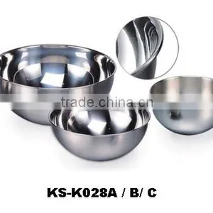Stainless Steel Mixing Bowls, 18/10 Material, Set of 3, CE Series, Black thumbnail-1