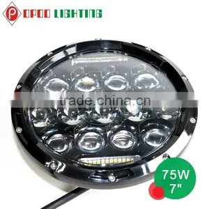 For Jeep With Day Time Running Light 75w 7" Led Headlight thumbnail-4