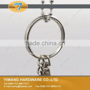 High Quality Metal Split Keyrings With 5 Link Chains and Small Jump Ring thumbnail-3