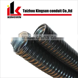 Black Color PVC Plastic Coated Metal Flexible Pipes thumbnail-3