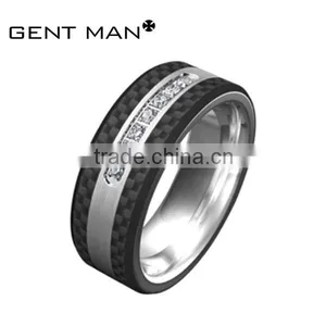 High Quality Cobalt Chrome Rings Engagement Ring Carbon Fiber Ring thumbnail-4