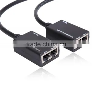 HDMI Extender by Cat5e/6 Cable 30m 1080p Without Power Needed Support 3D Convenient for Home Theater thumbnail-2